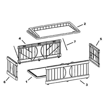 Suncast Suncast Corporation DB9500 99 Gallon Taupe Deck Box DB9500
